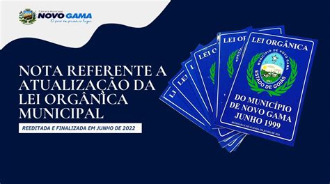 Atualização da Lei Orgânica Câmara Municipal de Novo Gama