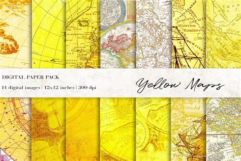 Yellow Maps Digital Papers Yellow Maps Textures 487531 Textures