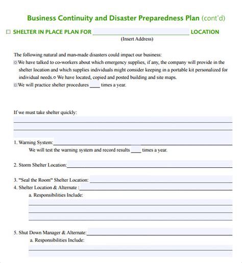 Free 12 Sample Business Continuity Plan Templates In Pdf