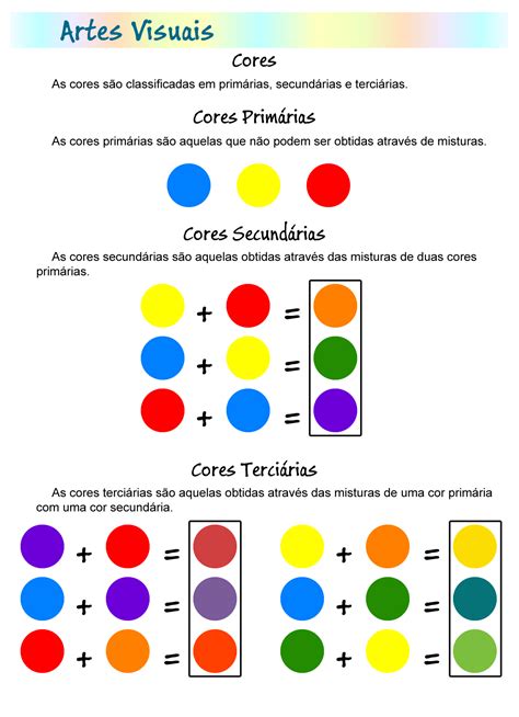 Atividades Com Cores Primárias Secundárias E Terciárias 5 Ano Revoeduca