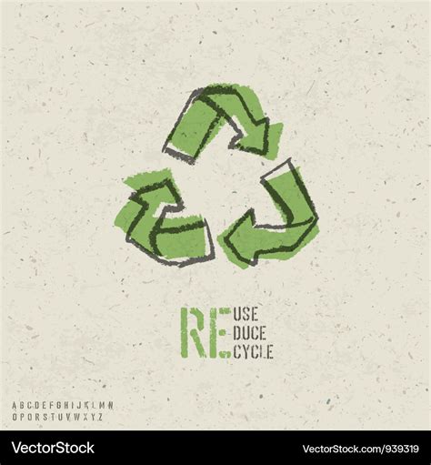 Reuse reduce recycle poster Royalty Free Vector Image