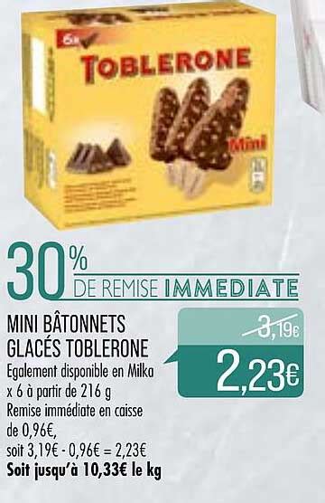 Promo Mini B Tonnets Glac S Toblerone Chez Match Icatalogue Fr