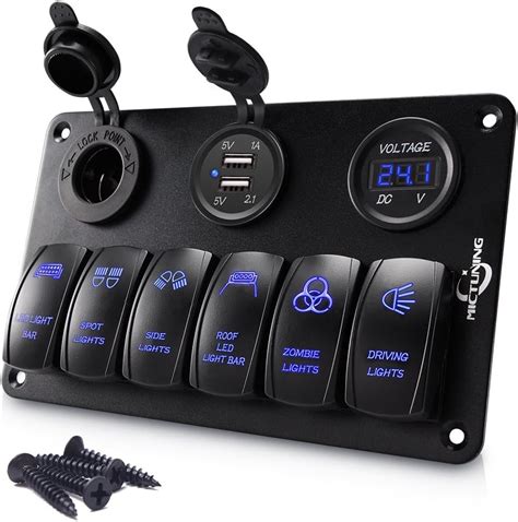 Mictuning V V Interruptor Y Panel De Interruptor Para Coche