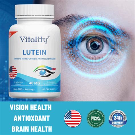 Lutein 40mg With Zeaxanthin Supports Eye Healthvegan Gluten Free Soy Free Eye Health