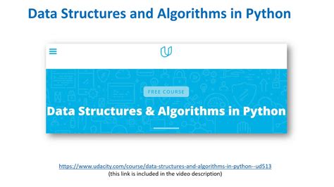 Data Structures And Algorithms In Python Youtube