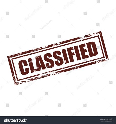 Classified Stamp Stock Vector Royalty Free 215458804 Shutterstock