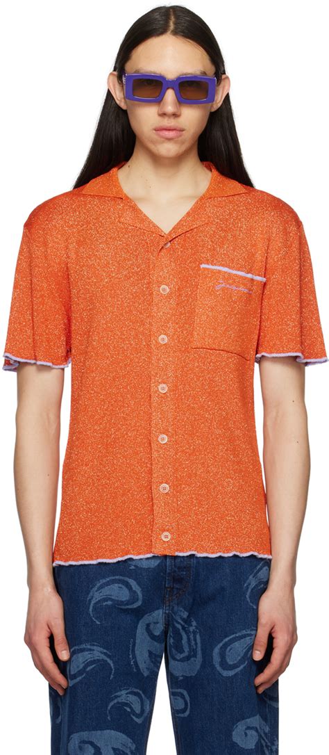 Jacquemus Orange Le Raphia La Maille Prata Shirt Jacquemus