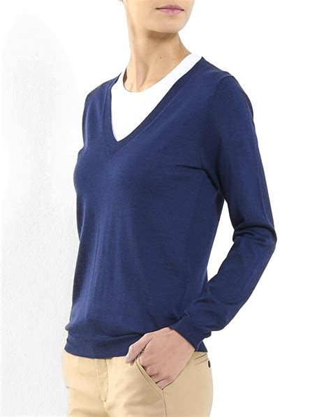 Extrafine Ladies Silk Cashmere V Neck Maisoncashmere