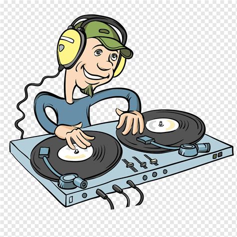 Disc Jockey Cartoon Music Illustration Cartoon Dj Lydblanding Ballon