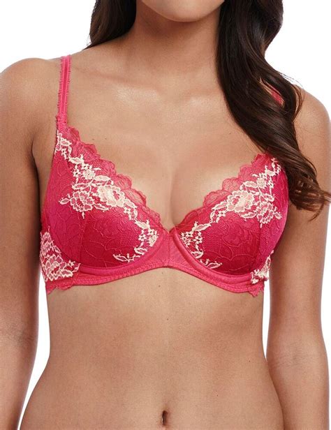 Wacoal Lace Perfection Plunge Push Up Bra Belle Lingerie