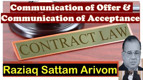 Communication Of Proposal Acceptance Revocation In Contract Act