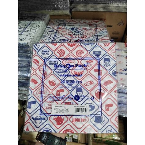 Jual Kertas Nasi Motif X Cm Paper Wrap Pcs Printing Laminasi