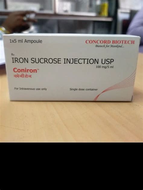 Iron Sucrose Injection Usp 100 Mg 5ml Packaging Type Ampule