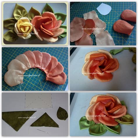 Rose Di Stoffa Fai Da Te Tutorial Manifantasia