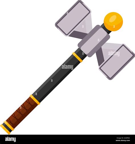 Ancient War Hammer Illustration Vector On A White Background Stock