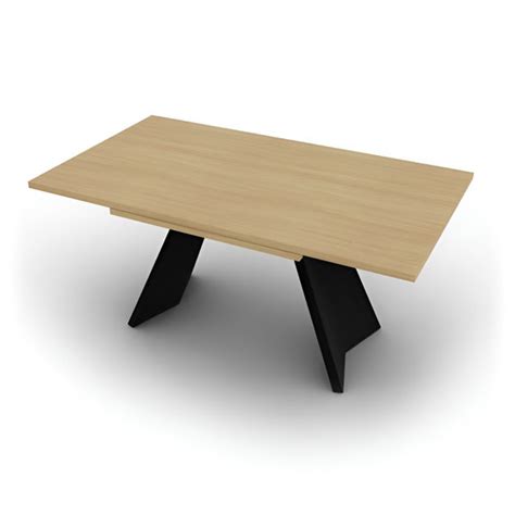 Calligaris Table Icaro Avec Plateau Rectangulaire Extensible Et Base En