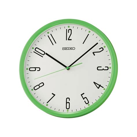 Horloge Murale Ronde Seiko Vert Qha M L Horloger De Vern