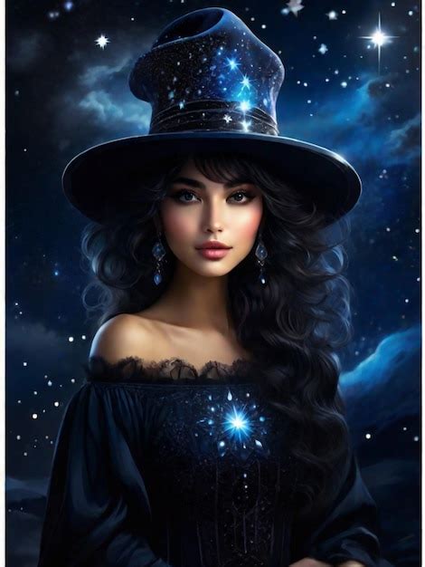 A Beautiful Magician Woman Premium Ai Generated Image