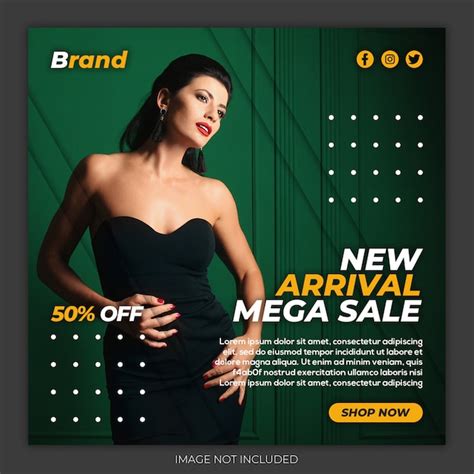 Premium PSD New Arrival Mega Sale Fashion Social Media Instagram