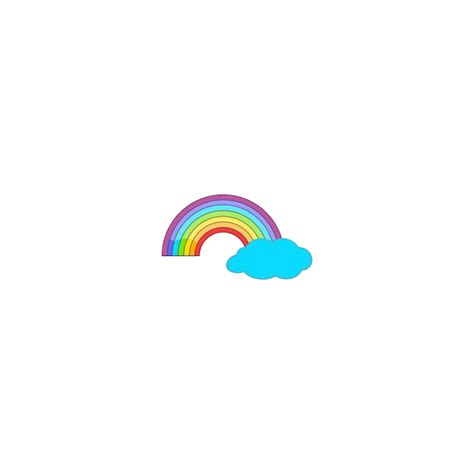 El Arco Iris En El Cielo Vector Premium