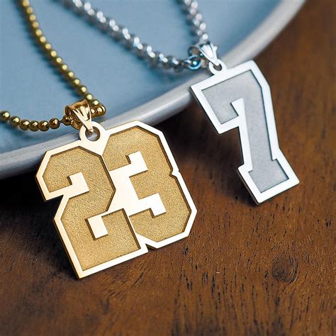 Sports Number Necklace Number Necklace Custom Number Necklace