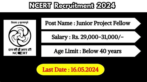 NCERT Recruitment 2024 Check Post Eligibility Criteria Salary Age