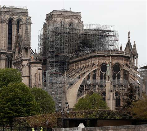 Llegan a Notre Dame de París vigas de madera para la reconstrucción de