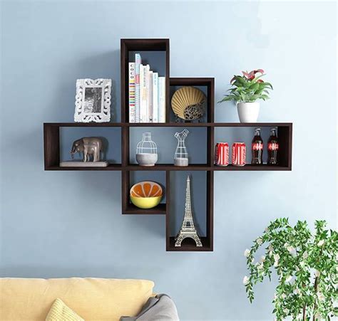 30+ Easy to make wooden wall shelves designs | Simple wooden wall rack ...