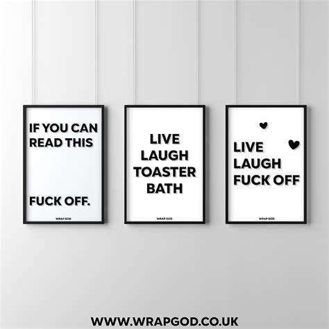 Live Laugh Fuck Off Poster Print Wrap God