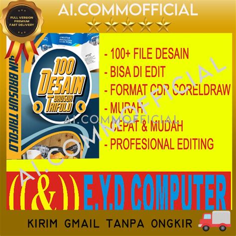 Jual Desain Brosur Trifold Lipat Koleksi Template Design Grafis Tri