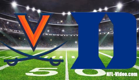 Virginia Vs Duke Football Week Full Game Replay Ncaa College