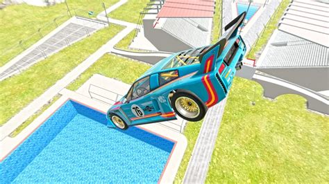 Car Jump Arena Madness 135 Beamng Drive Youtube