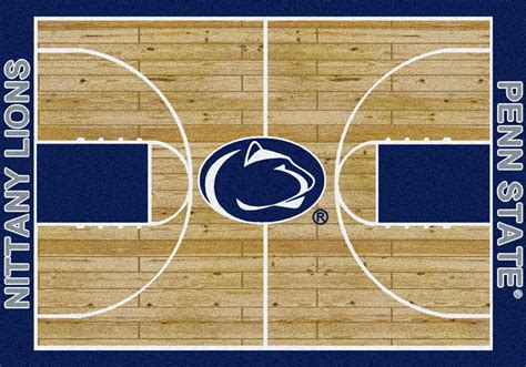 Penn State Nittany Lions Basketball Home Court Nylon Area Rug