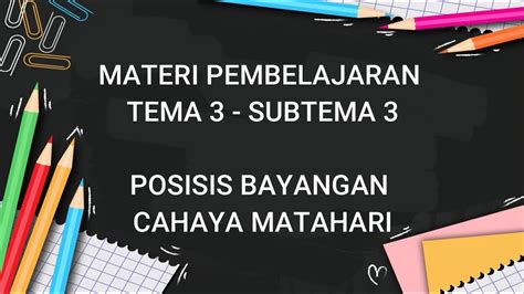 POSISI BAYANGAN CAHAYA MATAHARI Pagi Siang Sore YouTube