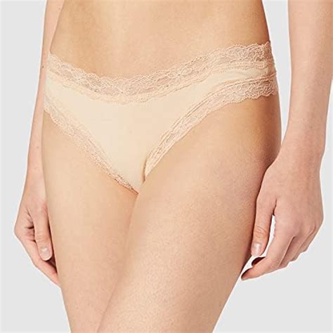 Iris Lilly Damen Tanga Unterwäsche Baumwolle und Spitze 5er Pack