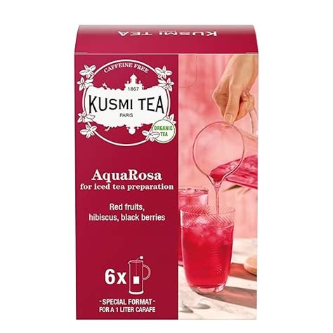 Kusmi Tea AquaRosa Bio Eistee Mit Hibiskus Schwarzen Beeren Und Roten