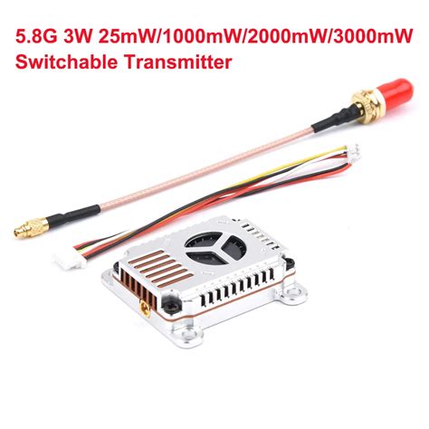 5 8G 5 8GHz 3W Video FPV Transmitter VTX 48CH 25mW 1000mW 2000mW 3000mW