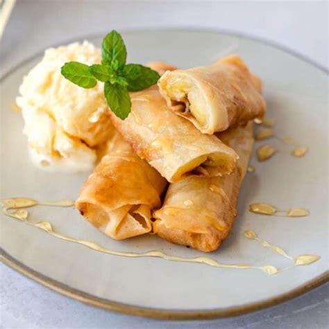 Fried Banana Spring Rolls Thai Caliente Dessert Recipes