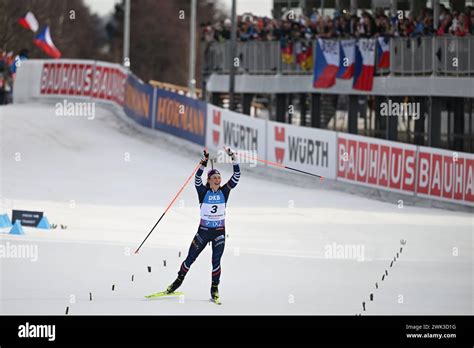 Justine Braisaz Bouchet de France en action lors de la course de départ