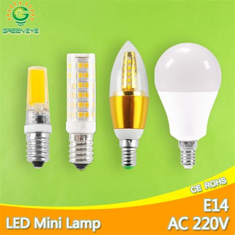 Mini E14 Conduziu A Luz Do Bulbo 6w 9 10 12 220v Conduziu A Lâmpada E14