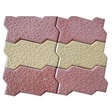 Concrete Zig Zag Bubble Paver Block Features Skid Proof Thickness