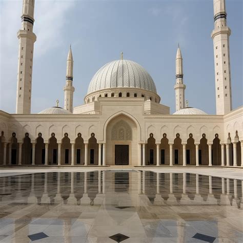 Premium AI Image | Mosque amazing architecture design of muslim mosque