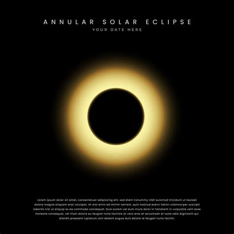 Vetor De Ilustra O De Eclipse Solar Anular Vetor Premium