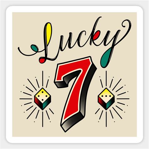Lucky 7 Sticker Lucky 7 By Soulartlove