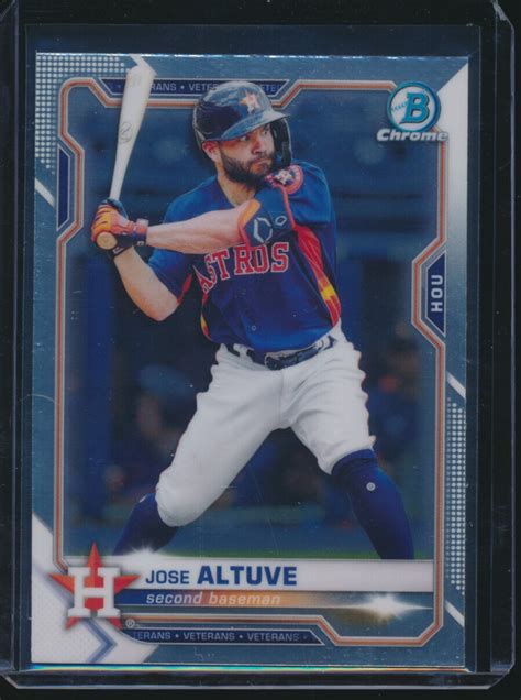 JOSE ALTUVE 2021 Bowman Chrome Baseball HOUSTON ASTROS EBay