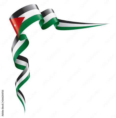 Jordan Flag Vector Illustration On A White Background Stock Vector Adobe Stock