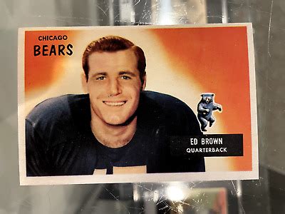 Bowman Ed Brown Chicago Bears Football Card Nm Mt Ebay