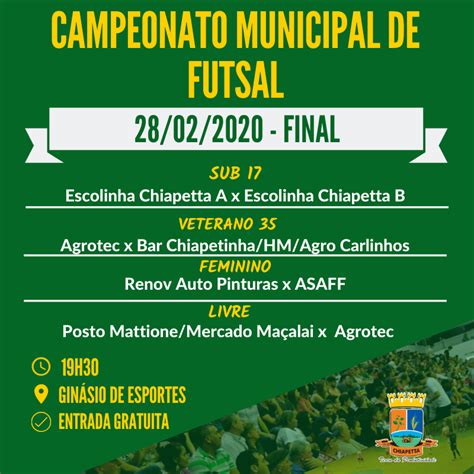 Final Do Futsal Nesta Sexta Feira Prefeitura Municipal De