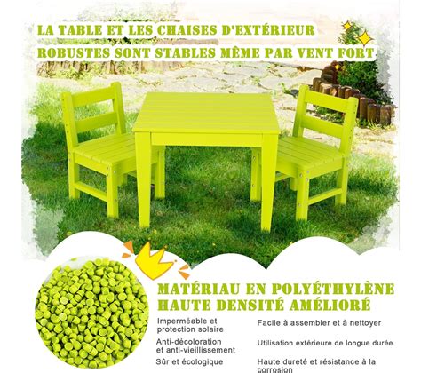 Table Pour Enfants En Pehd Anti D Coloration Pour Int Rieur Ext Rieur