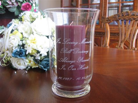 Memorial Candle Holder Personalized Engraved Etsy